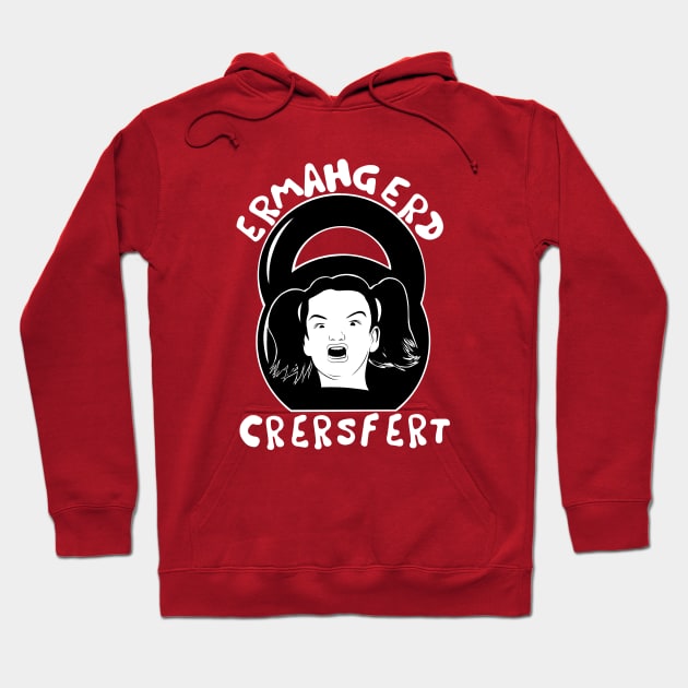 fitness funny, fitness girl, gym girl, Hoodie by TimAddisonArt